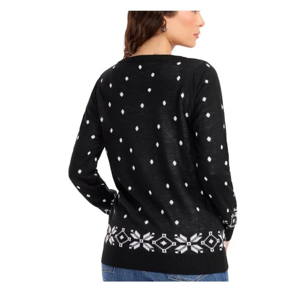 Tipsy Elves Black Christmas House Light Up Sweater 3XL NWT - Picture 2 of 4